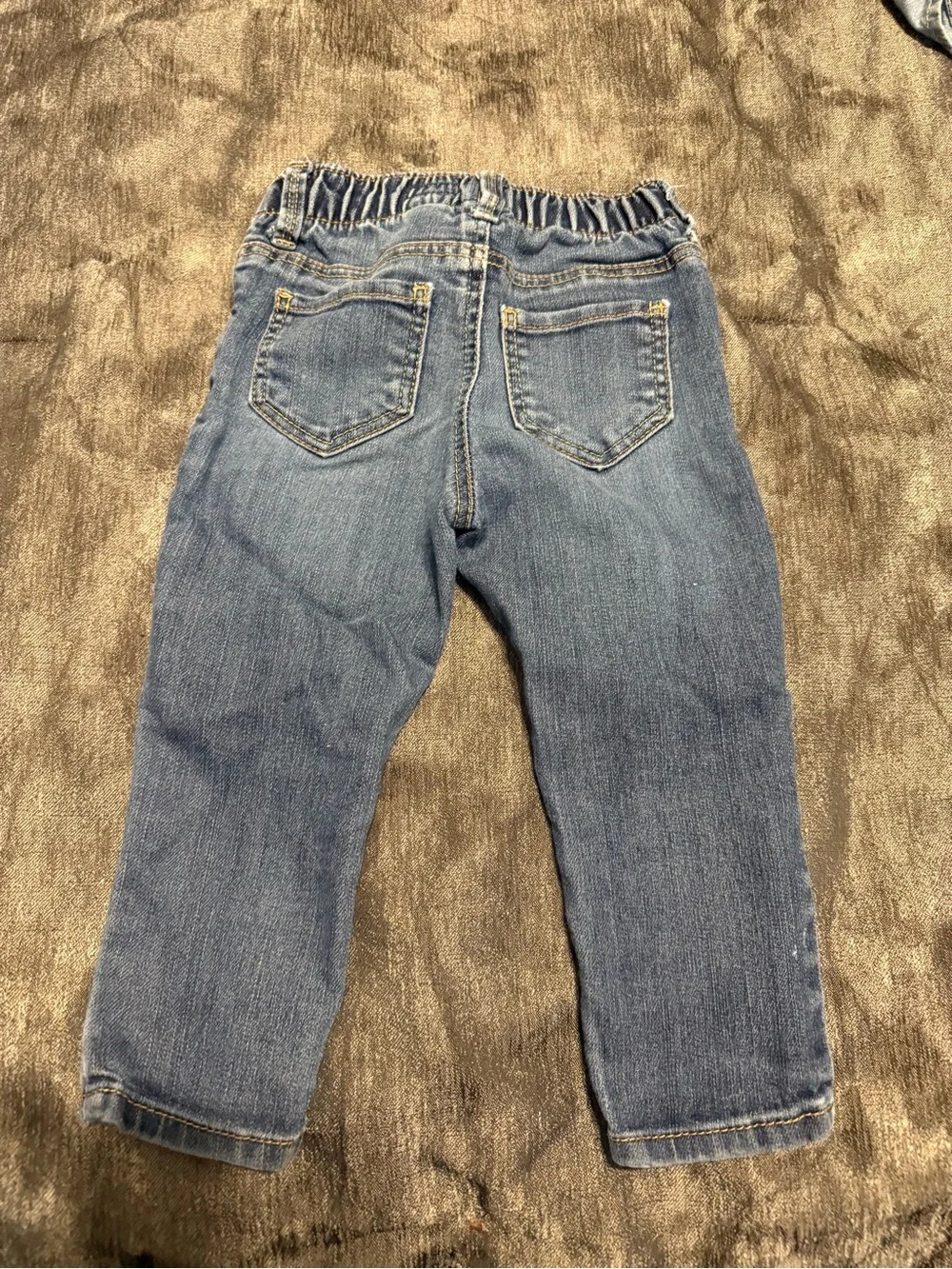 OshKosh Bgosh Baby Boys Super Skinny Blue Stretch Jeans Toddler Size 18M Clean